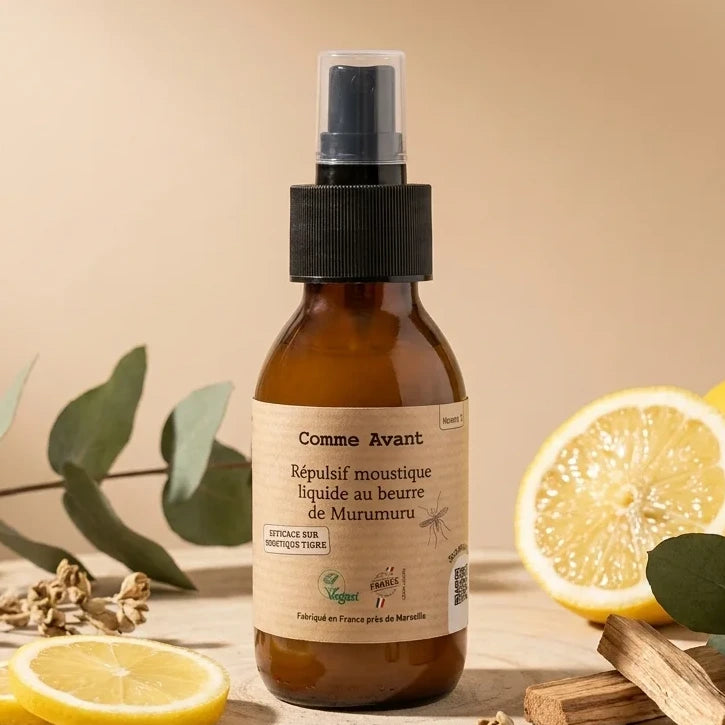 Répulsif moustique liquide Comme Avant au beurre de murumuru avec citron et eucalyptus
