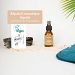 Les labels du Répulsif Moustique Liquide au Beurre de Murumuru Comme Avant