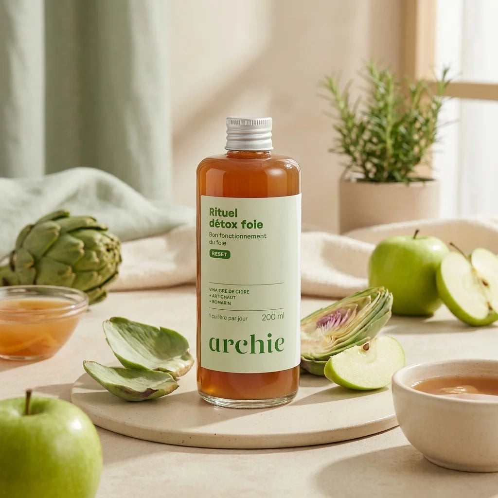 Rituel Foie Détox Bio Archie avec ingrédients naturels pour cure détoxifiante complète