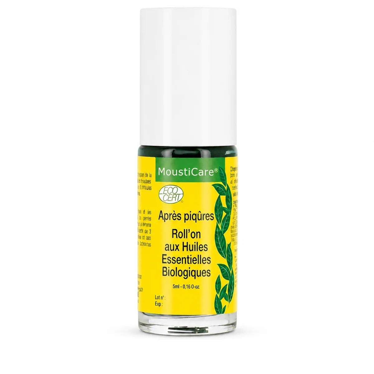 Roll On après piqures moustiques Bio MoustiCare 5ml flacon blanc certifié Ecocert