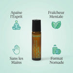 Roll-on Calme Tête Bio Florame 5ml avec bénéfices: apaise l'esprit, fraîcheur mentale, format nomade