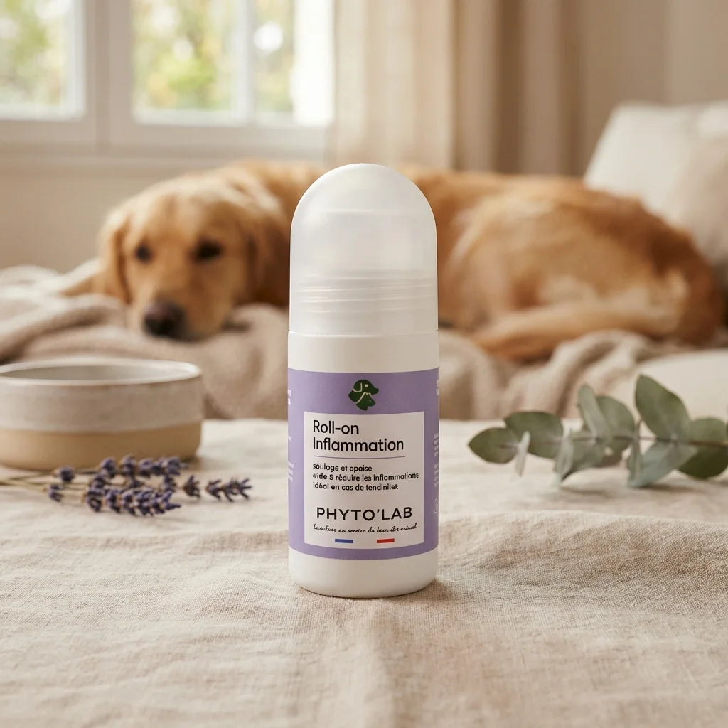 Roll-on Inflammation Phyto'Lab 65ml pour muscles et articulations sur fond neutre