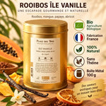 Rooibos Île Vanille Bio 100g Place des Thés - Boîte métal avec vanille et fruits exotiques