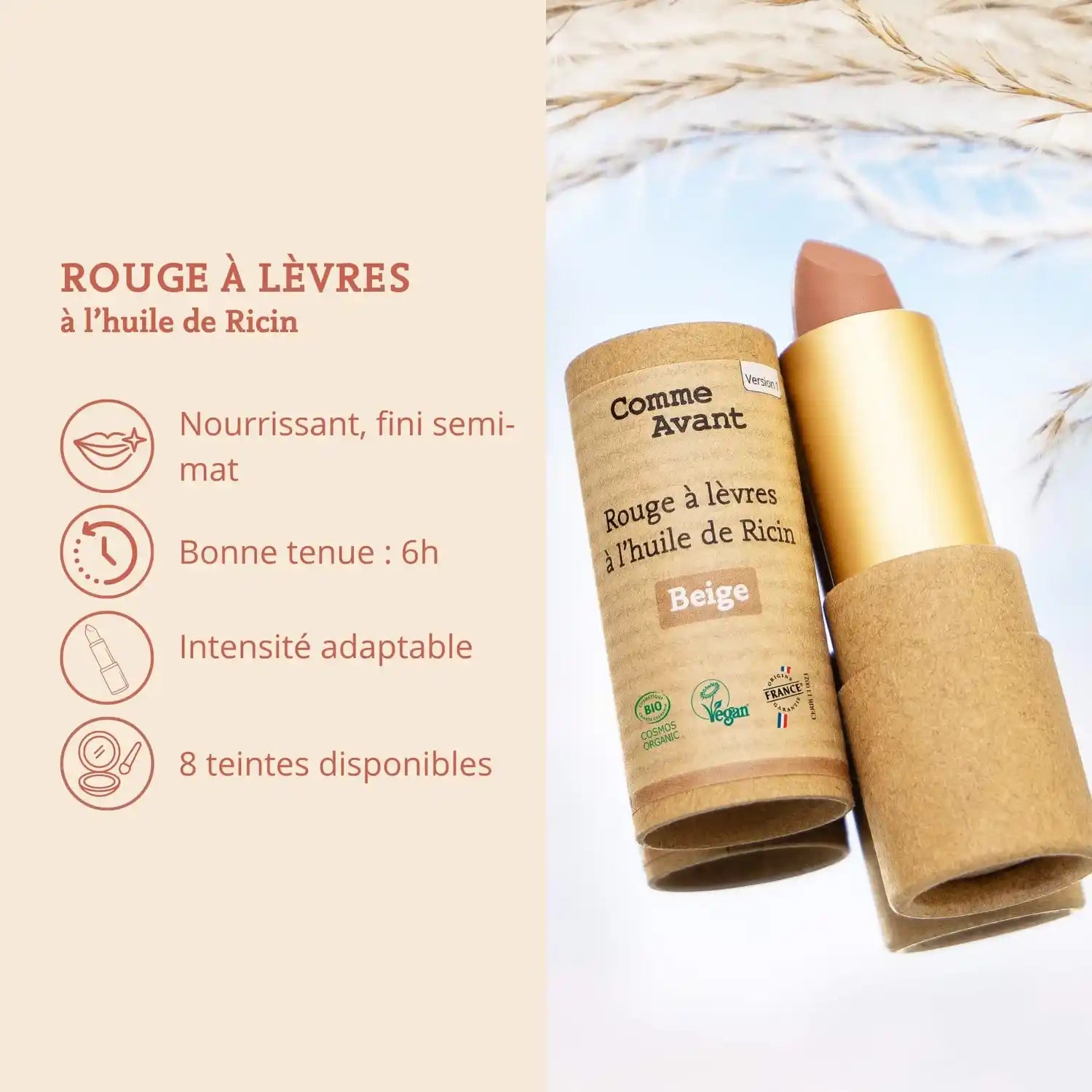 Les bienfaits du Rouge à lèvres à l'huile de ricin de Comme Avant