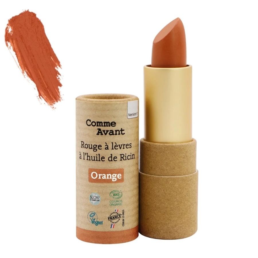 Rouge à lèvres à l'huile de ricin - Orange ambré - Comme Avant