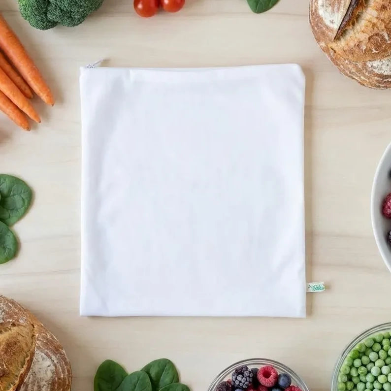Sac congélation réutilisable Angie Be Green taille L avec aliments frais et surgelés
