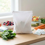 Sac de congélation réutilisable Angie Be Green taille M avec fruits frais et glaçons