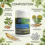 Samavance complément fatigue stress avec ashwagandha ginseng rhodiola magnésium ingrédients naturels