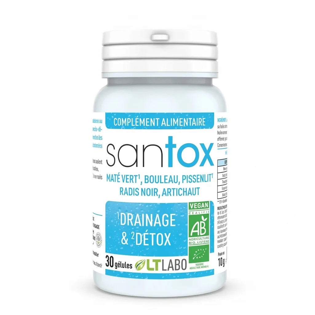 Santox Bio 30 gélules détox drainage LT Labo complément alimentaire bio