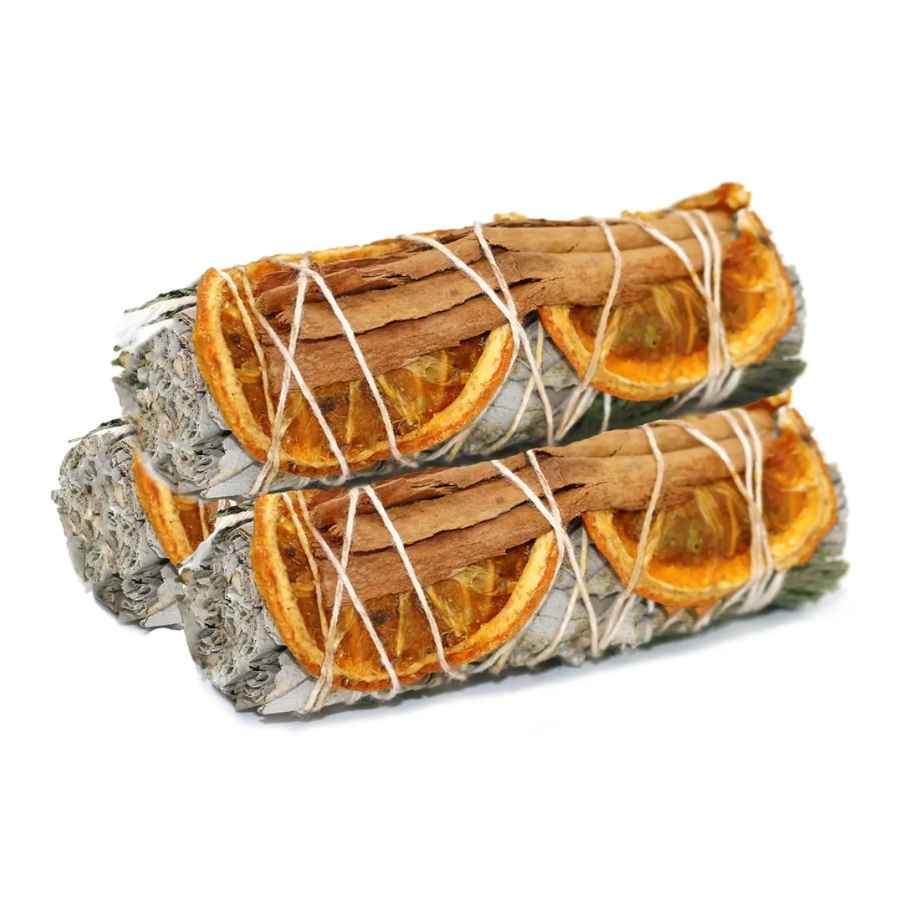 3 fagots de sauges cannelle orange