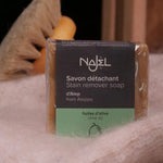 Savon d'Alep détachant de la marque Najel dans son emballage 