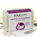 Savon bio lait d'ânesse Eolesens avoine olive 100g avec ingrédients naturels