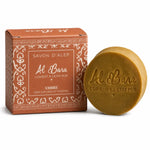 Savon d'Alep parfumé Ambre Al Bara avec emballage box terracotta et motifs islamiques