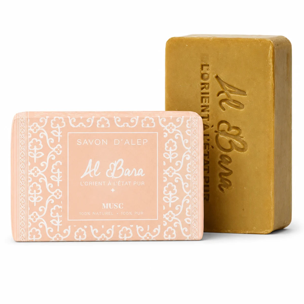 Savon d'Alep parfumé Musc Al Bara - Duo de savons naturels artisanaux