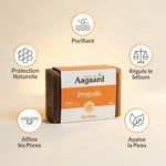 Savon Propolis Aagaard 100g avec bénéfices: purifiant, régule sébum, apaise peau, affine pores