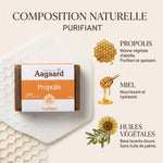 Savon Propolis Aagaard 100g avec ingrédients naturels et composition sans huile de palme