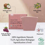 Savon de rasage Comme Avant à l'huile de pépins de raisin 100g bio avec ingrédients naturels