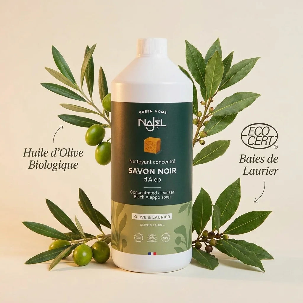 Savon Noir d'Alep Liquide Bio Multiusage 1L | Najel Savon Noir d'Alep Liquide Bio Multiusage 1L | Najel