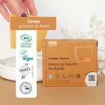 Les labels du savon pour peaux normales au beurre de karité de 100 g de la marque Comme Avant