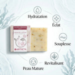 Savon solide aux algues Antheya avec bénéfices hydratation et éclat pour peaux matures