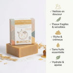 Savon solide crémeux Antheya visage peaux fragiles avec bénéfices bio certifié