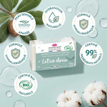 Savonnette Emma Noël hypoallergénique 100g extra doux avec ingrédients naturels certifiés bio