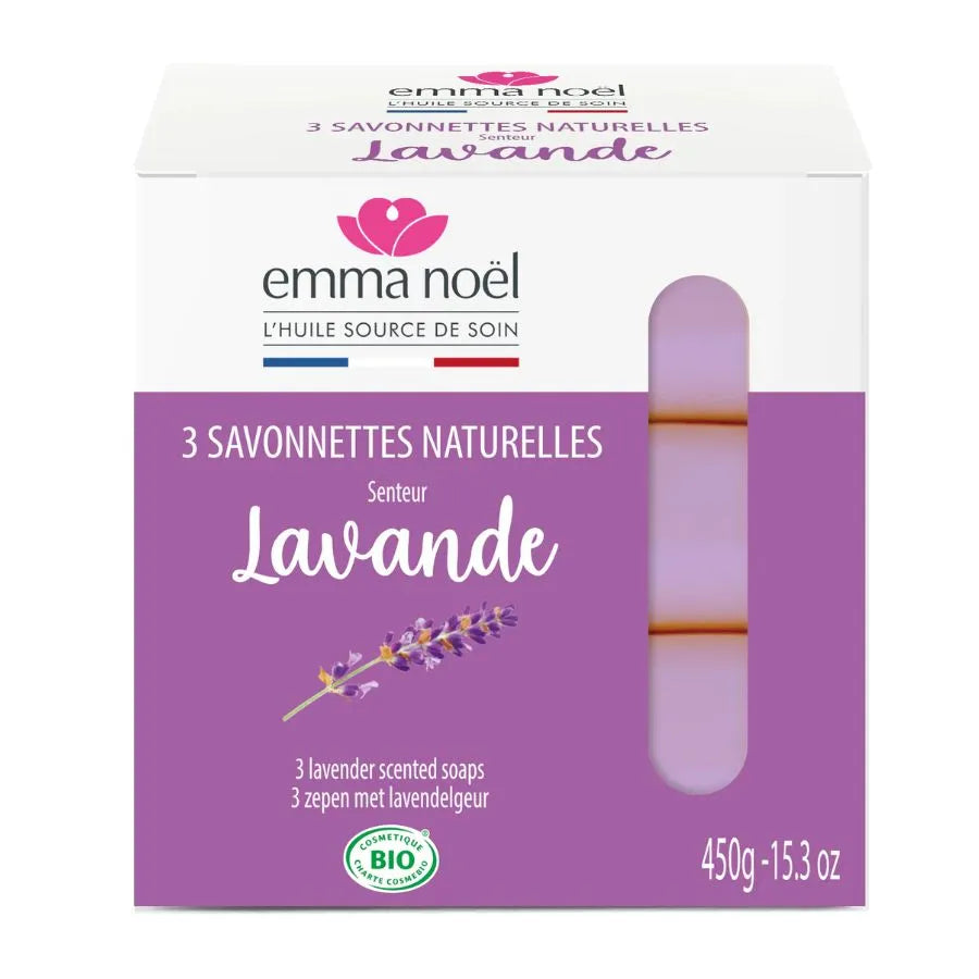 Savonnettes senteur lavande de la marque Emma Noël. 
