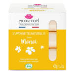 Savonnettes senteur Monoi de la marque Emma Noël. 