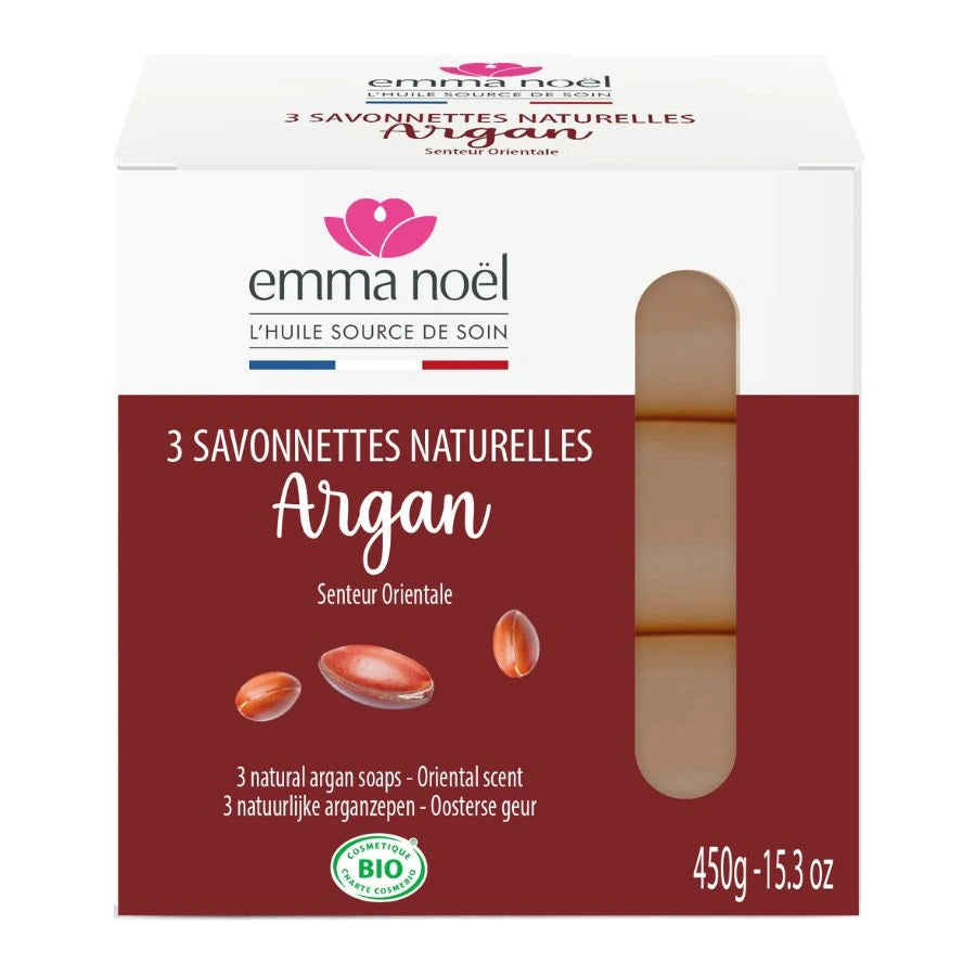 Savonnettes senteur Argan de la marque Emma Noël. 