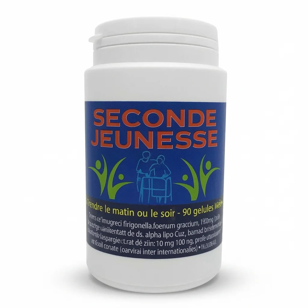 Flacon Seconde Jeunesse 90 gélules Jade Recherche - complément vitalité et silhouette