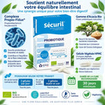 Securil probiotiques bio Yalacta 30 gélules avec ingrédients actifs et certifications biologiques