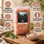 Sel Rose Cristaux 1kg Himalaya non raffiné - Sachet Comptoirs et Compagnies