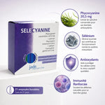 Sélecyanine phycocyanine 20,5 mg boîte 21 ampoules Jade Recherche avec infographie ingrédients
