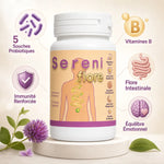 Séréniflore probiotiques 60 gélules avec 5 souches, vitamines B et flore intestinale