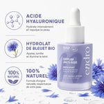 Sérum anti-âge Endro à l'acide hyaluronique 30ml avec ingrédients naturels et pétales de bleuet