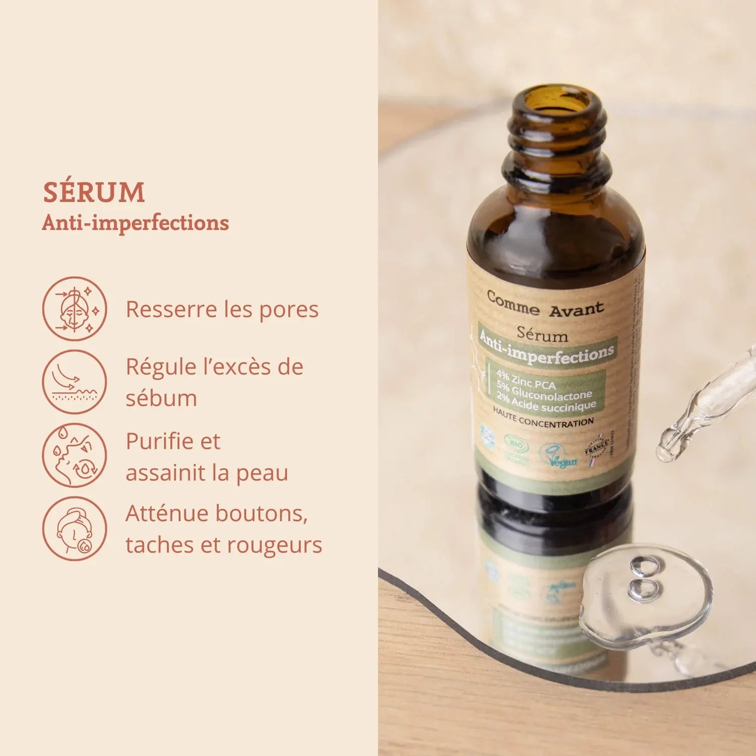 Les bienfaits du sérum visage anti-imperfection & anti-tâche Comme Avant