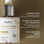 Principes actifs du sérum anti-tâches de la marque endro