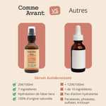 Comparatif entre le Sérum autobronzant comme avant, et ceux des autres marques