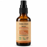 Sérum autobronzant naturel Comme Avant 50 ml, flacon ambré à pompe brumisateur noire sur fond blanc, DHA 5 %