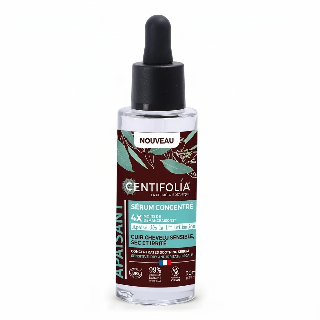 Sérum Concentré Apaisant Bio Centifolia 30ml en flacon verre avec pipette