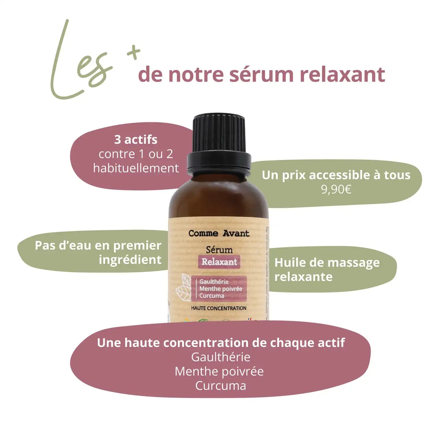 Les avantages du sérum corps relaxant de 50 ml de la marque Comme Avant
