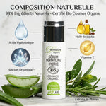 Sérum Dermoline Hydric anti-rides bio 30ml avec ingrédients naturels et composition certifiée