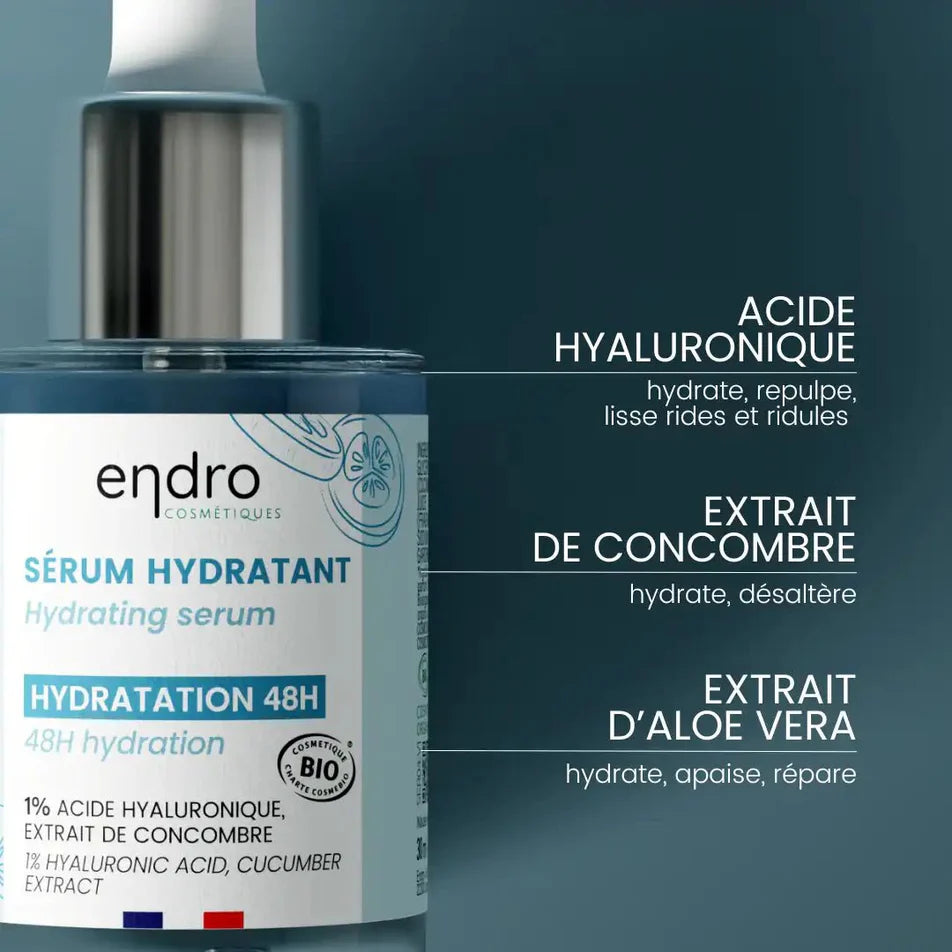 Principes actifs du sérum hydratant Endro 