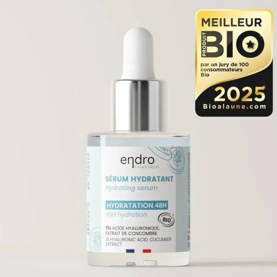 Un sérum hydratant 1% d’acide hyaluronique de 30 ml de la marque Endro