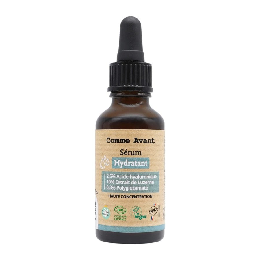 Sérum hydratant Comme Avant à l'Acide hyaluronique, Extrait de Luzerne et Polyglutamate