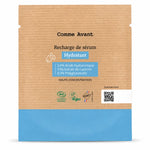 Sachet de recharge en papier kraft pour sérum hydratant Comme Avant 30ml, acide hyaluronique et extrait de luzerne, certifié bio