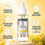 Sérum nourrissant bio Coslys 30ml - Huile caméline, nutrition intense, brillance et frisottis domptés