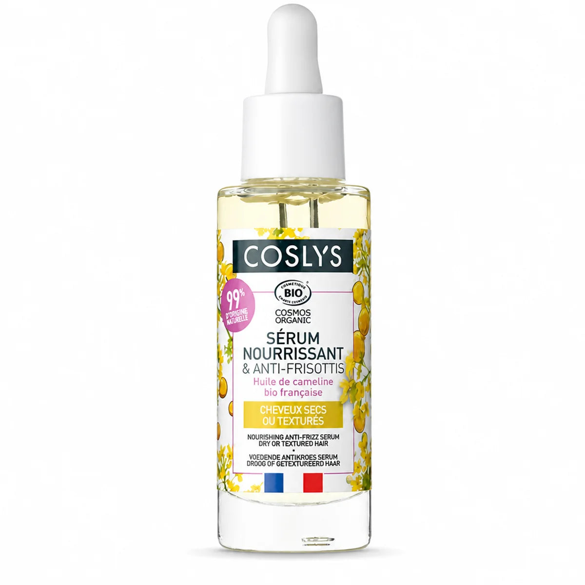 Sérum nourrissant bio Coslys 30ml avec pipette, certifié Cosmos Organic