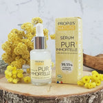 Un Sérum Pur'immortelle certifié bio  Propos'Nature avec son emballage carton