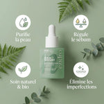 Sérum Purifiant Endro 30ml - Infographie bénéfices anti-imperfections peau